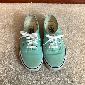 Vans authentic shoe mint green. W size 9 M size 7.5